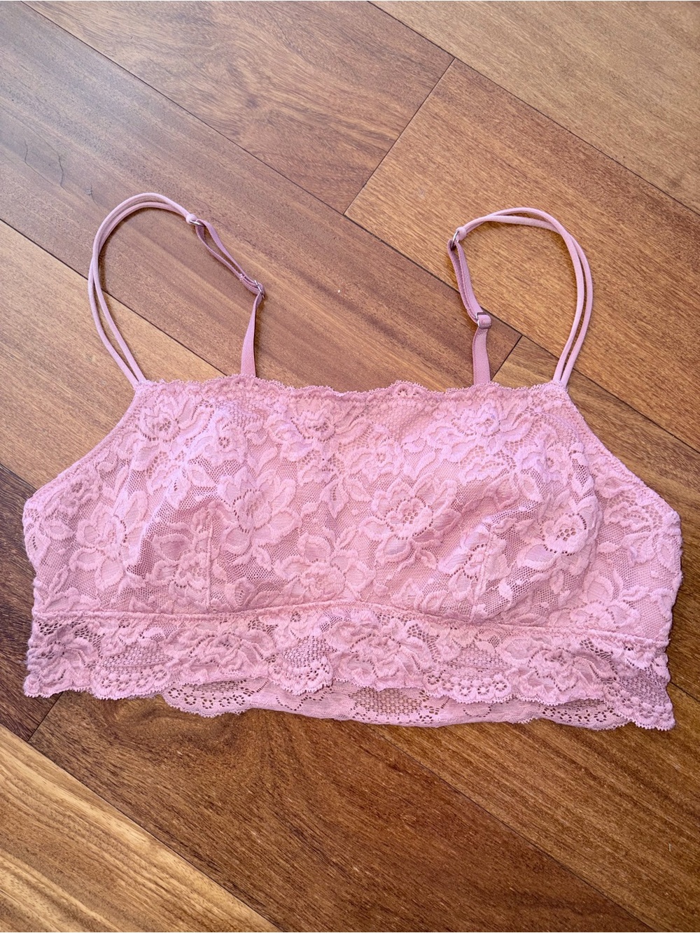 Hollister Dusty Pink Lace Bandeau Bralette